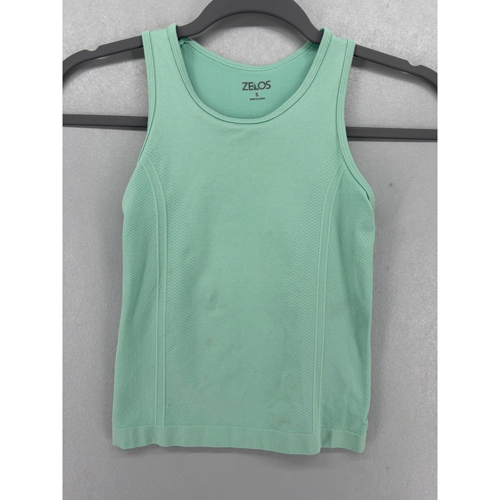 Zelos Tank Top Womens Small Mint Green Seamless Racerback Athletic Sporty‎
